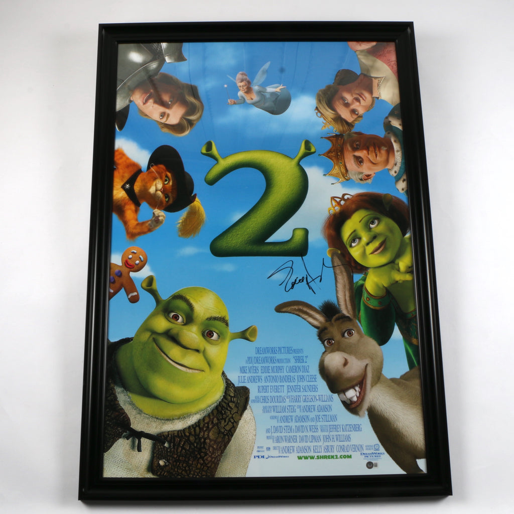 Eddie Murphy Signed Shrek 2 Poster Framed 27x40 Movie Poster Beckett