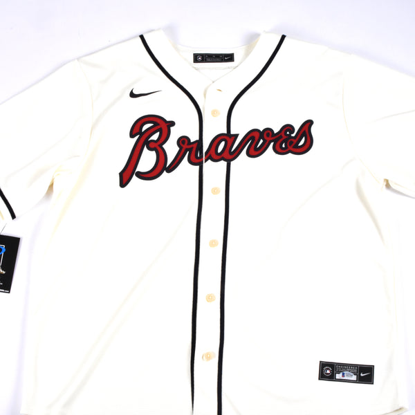 braves white and gold jersey