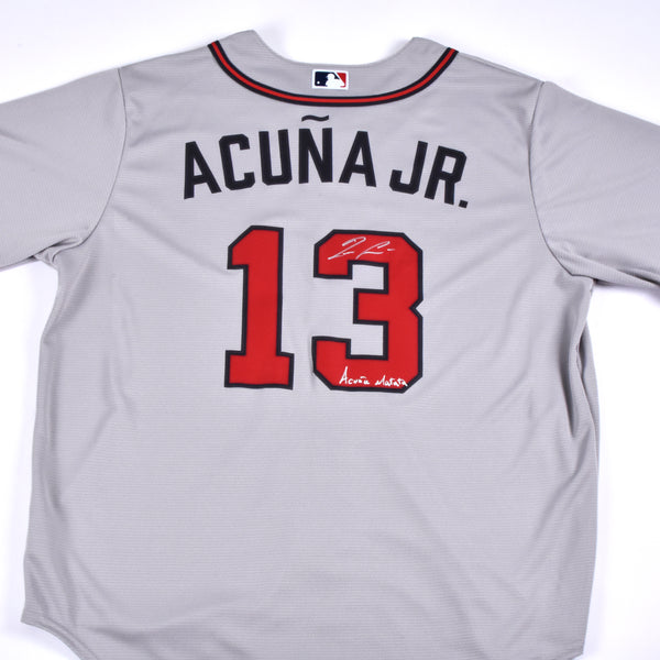 Ronald Acuña Jr. Signed Atlanta Braves Jersey Inscribed - Grey – More Than  Sports