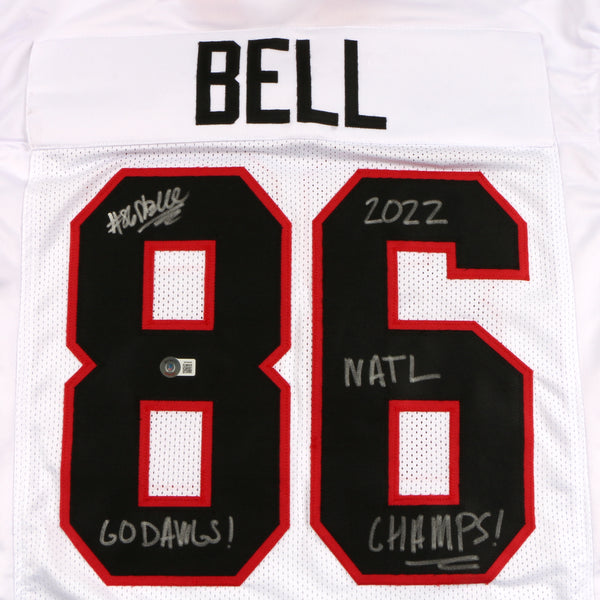 Dillon Bell Signed Jersey white Georgia Bulldogs Beckett COA