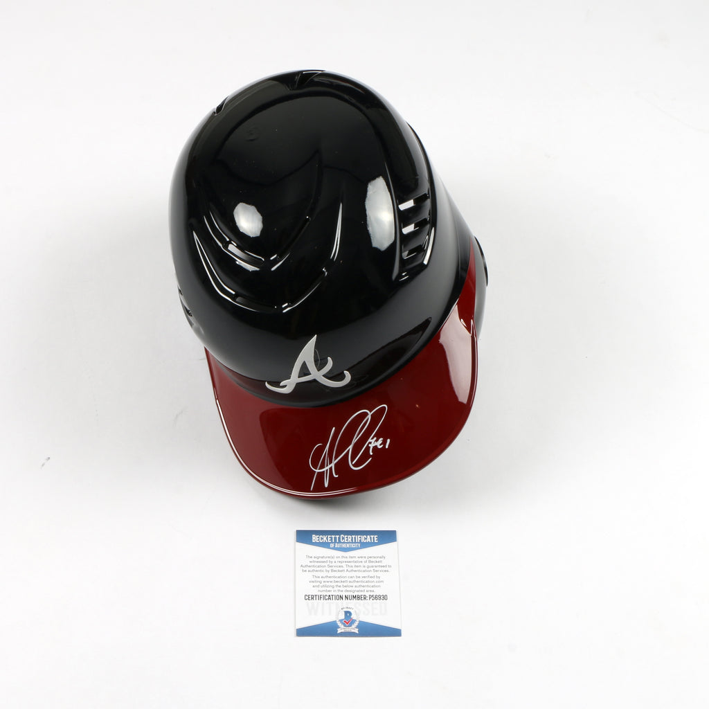 Ozzie Albies Signed Helmet - Atlanta Braves Authentic MLB Helmet- Beckett COA