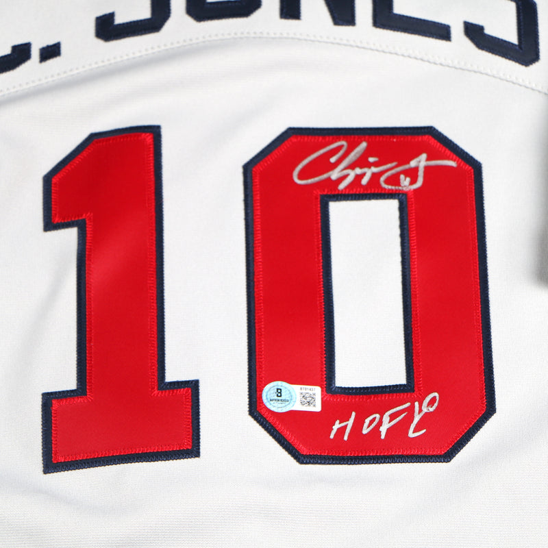 Chipper Jones Signed Jersey Atlanta Braves HOF Mitchell & Ness Beckett