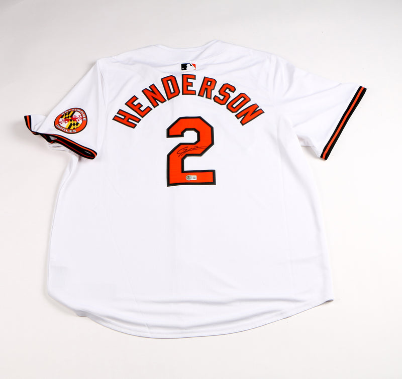 Gunnar Henderson Signed Jersey Baltimore Orioles Gunnar Auto Beckett