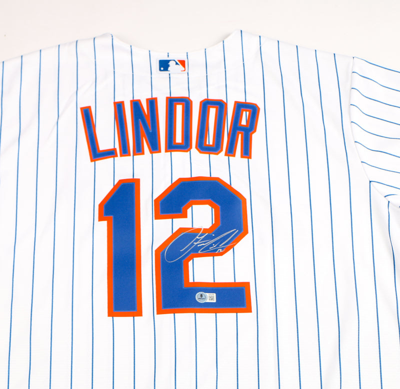 Francisco Lindor Signed Jersey New York Mets MLB Nike Auto Beckett