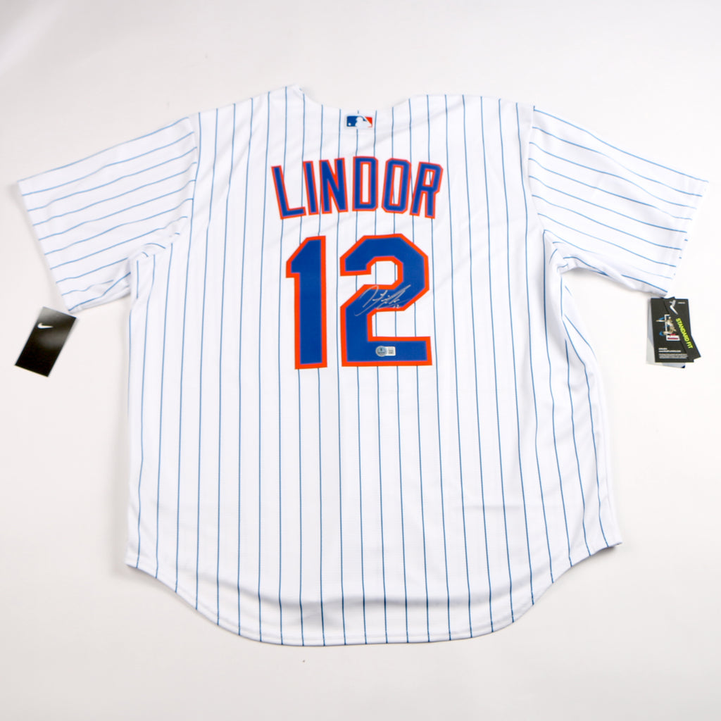 Francisco Lindor Signed Jersey New York Mets MLB Nike Auto Beckett