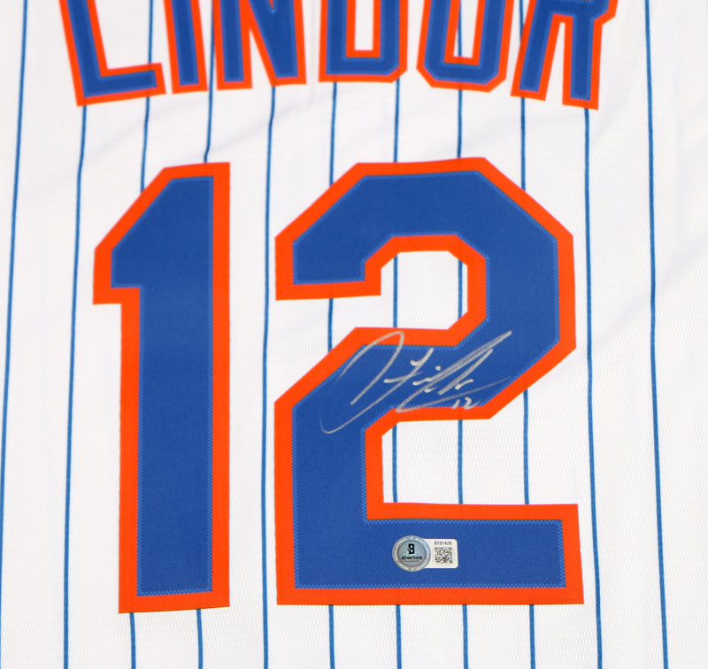 Francisco Lindor Signed Jersey New York Mets MLB Nike Auto Beckett