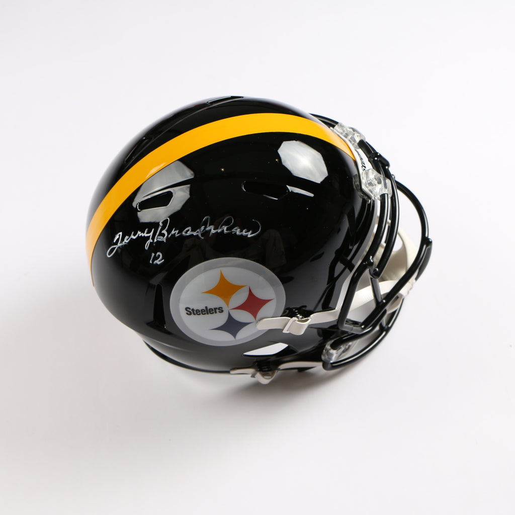 Terry Bradshaw Signed Helmet Pittsburgh Steelers Speed Rep Bradshaw Auto Beckett