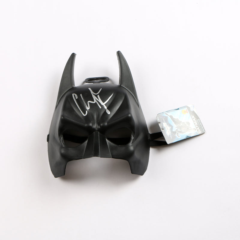 Christian Bale Signed Batman Mask Bale The Dark Knight Cowl Autograph Beckett