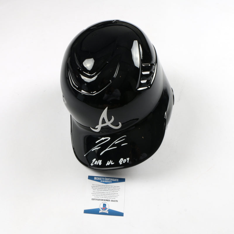 Ronald Acuna Signed Helmet Atlanta Braves MLB "2018 NL ROY" Beckett