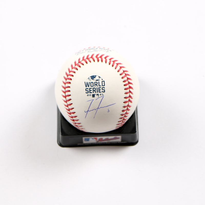 Freddie Freeman Signed Baseball 2021 World Series Ball Atlanta Braves Dodgers Beckett