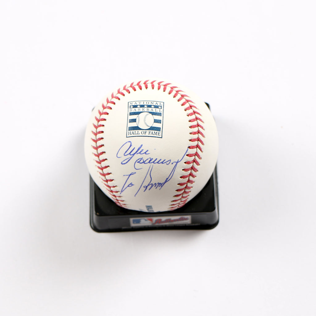 Andrew Dawson Lee Smith Signed Baseball Hall of Fame Ball Chicago Cubs Beckett