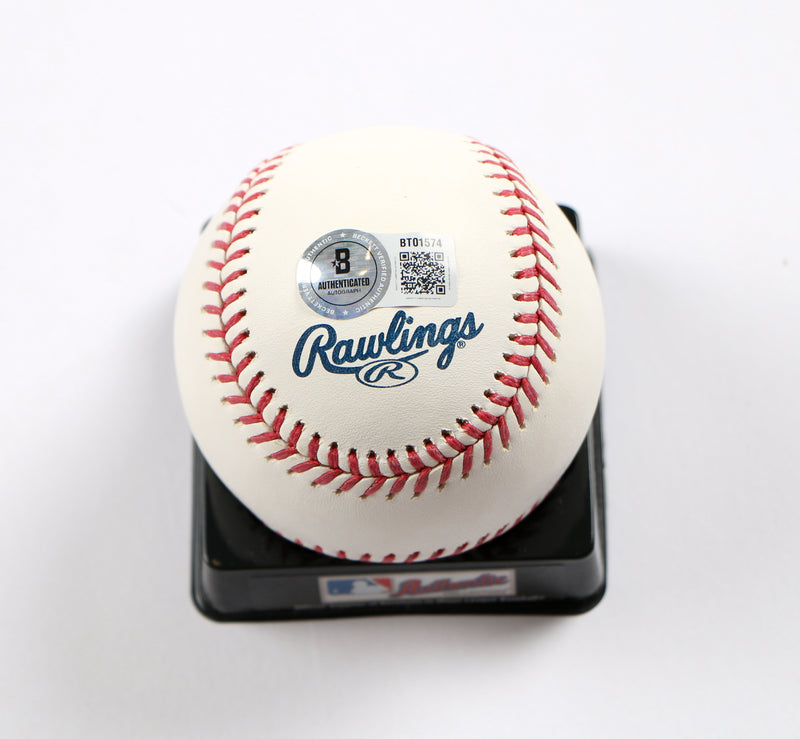 Andrew Dawson Lee Smith Signed Baseball Hall of Fame Ball Chicago Cubs Beckett