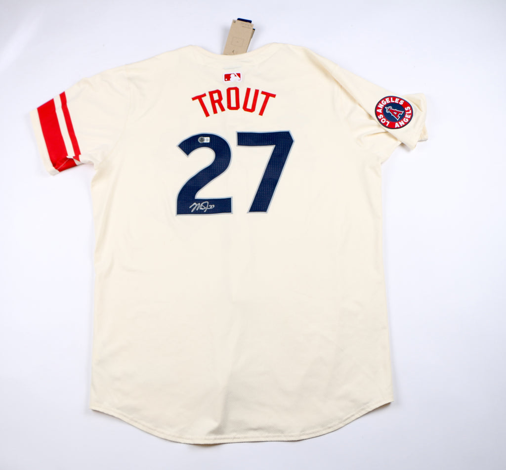 Mike Trout Signed Jersey Authentic On Field MLB Los Angeles Angels Beckett