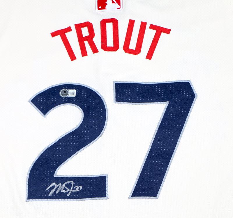 Mike Trout Signed Jersey Authentic On Field MLB Los Angeles Angels Beckett