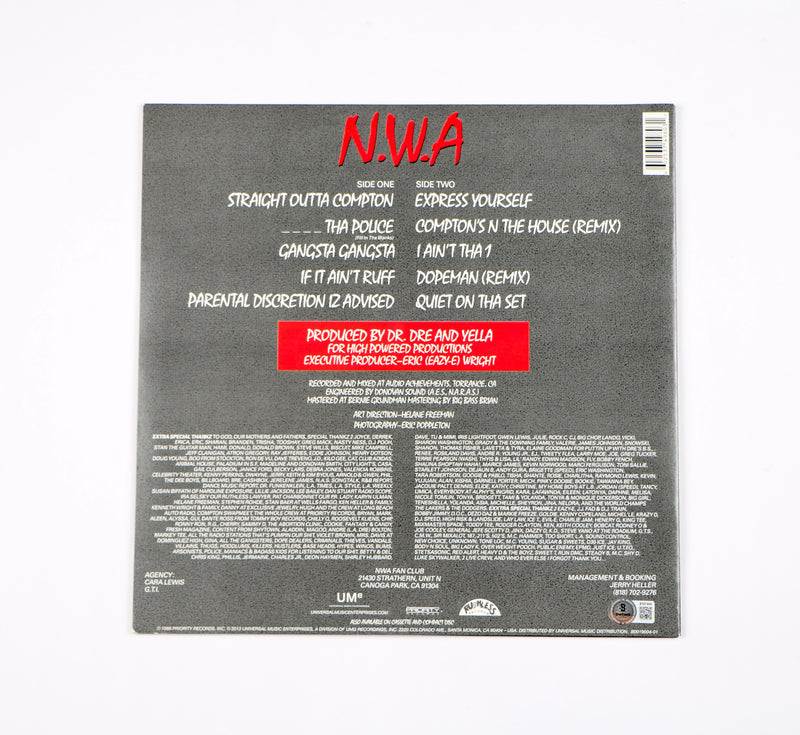 Ice Cube Signed Vinyl NWA Straight Outta Compton Ice Cube auto Beckett
