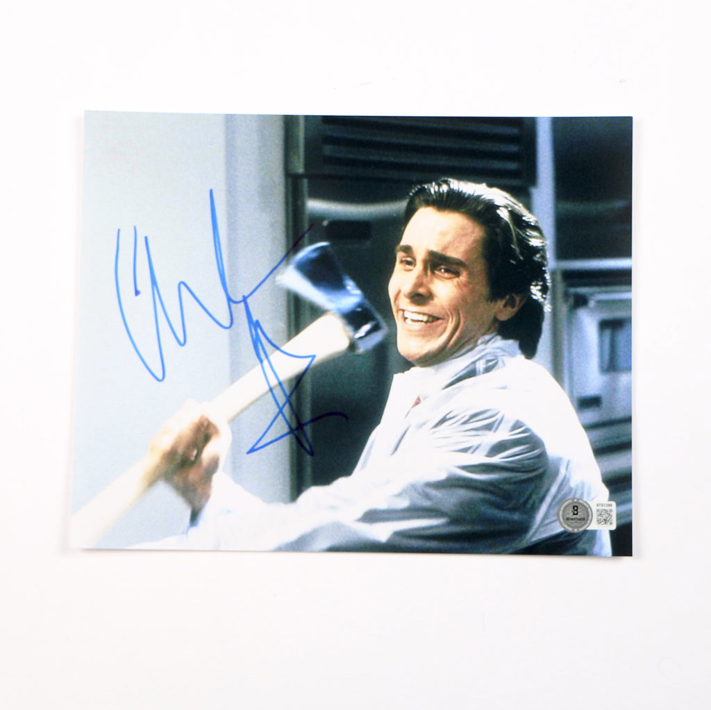 Christian Bale Signed Photo 8x10 American Psycho Batman Bale Autograph Beckett
