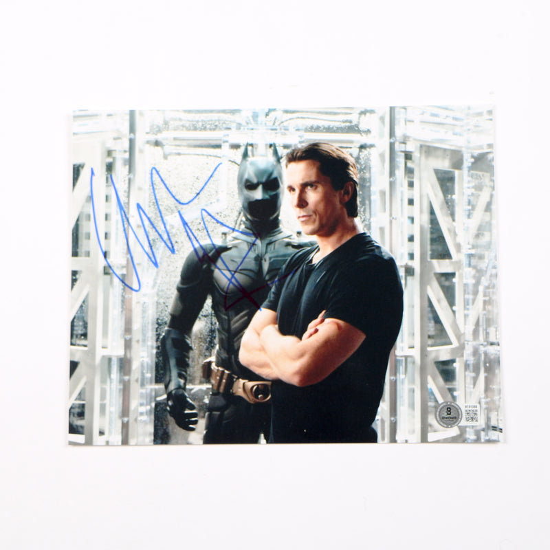 Christian Bale Signed Photo 8x10 The Dark Knight Autograph Beckett