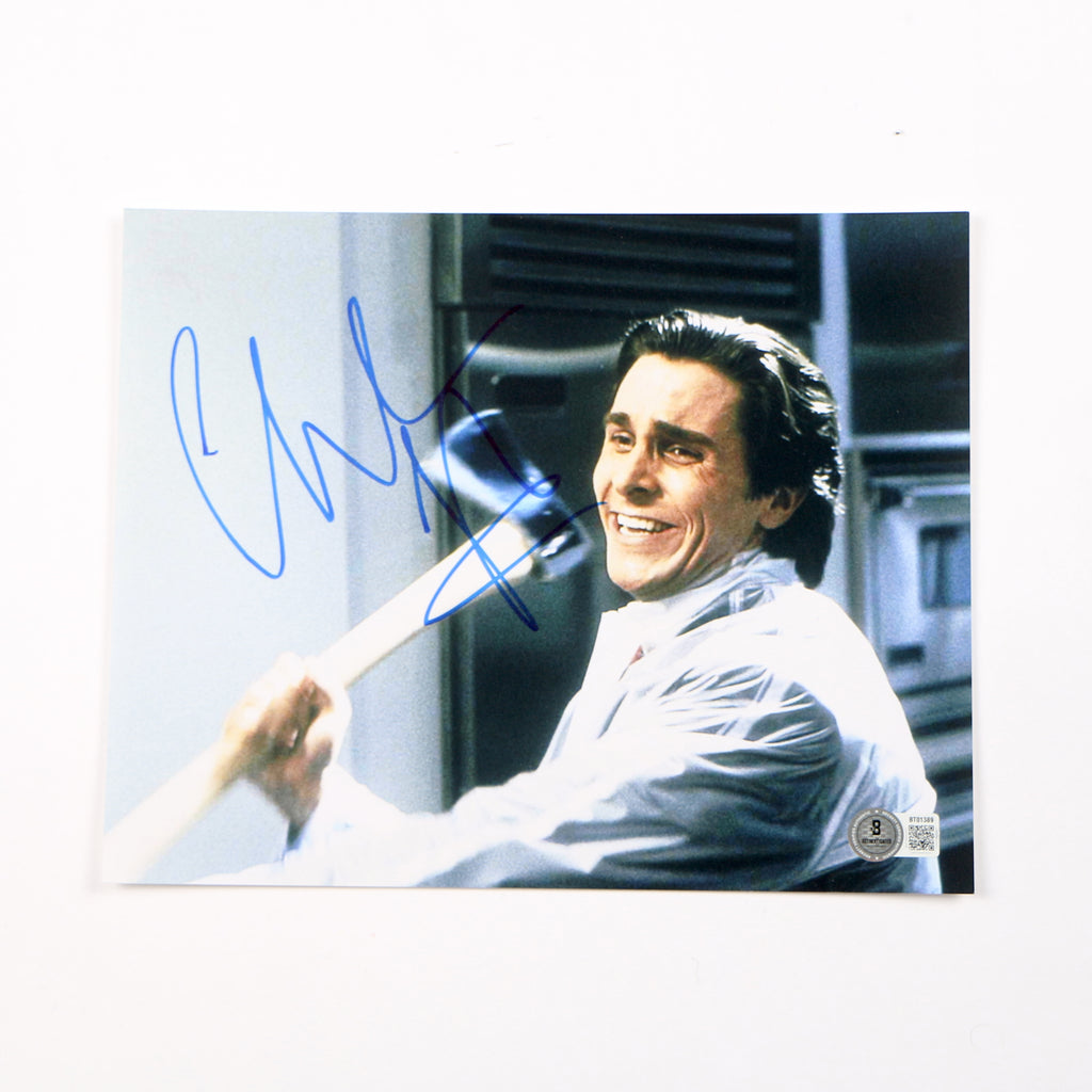 Christian Bale Signed Photo 8x10 American Psycho Batman Bale Autograph Beckett