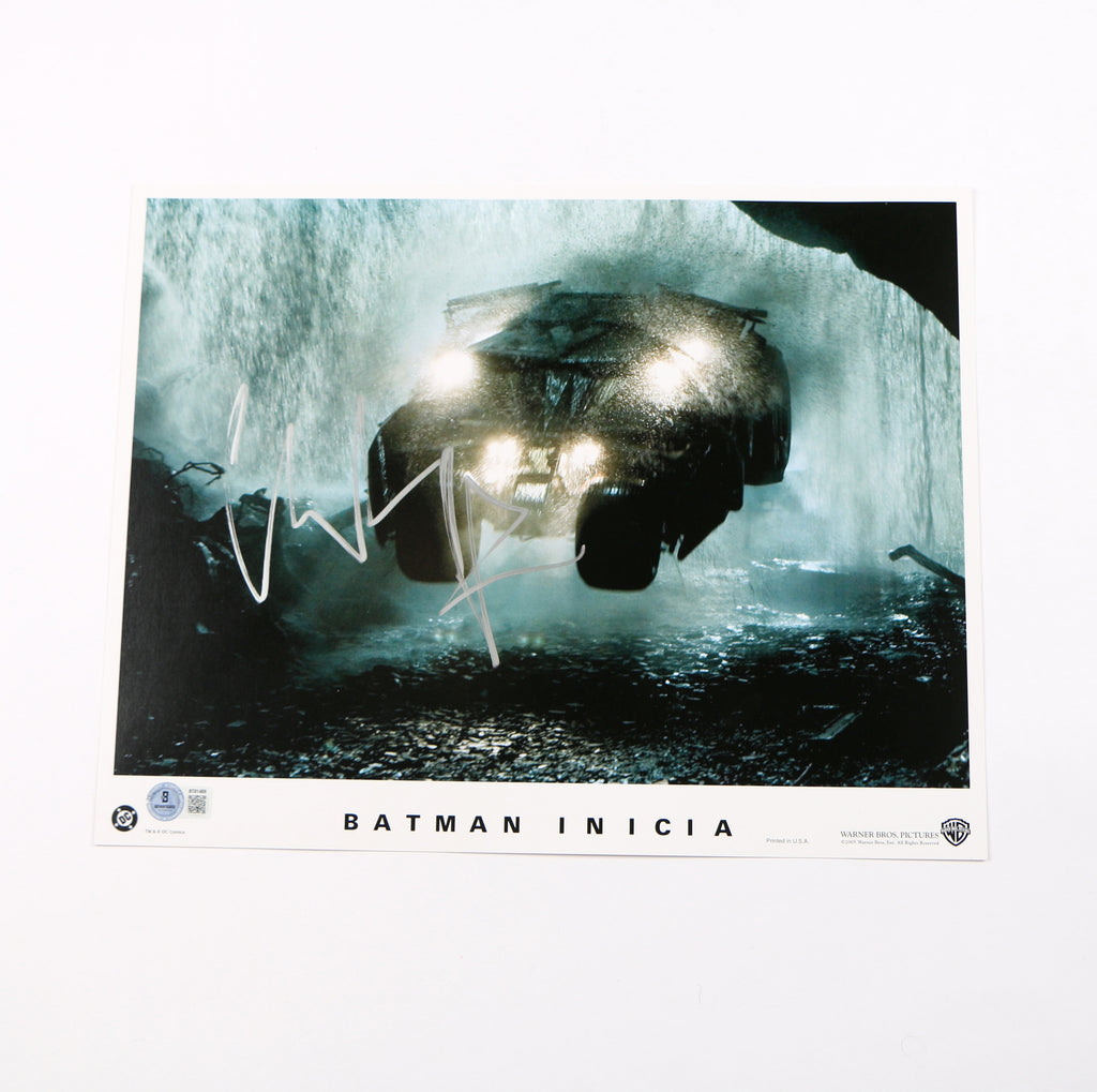 Christian Bale Signed Photo Lobby Card Auto Batman Begins Signed Beckett