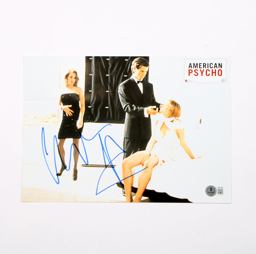 Christian Bale Signed Lobby Card Photo Bateman Auto American Psycho Signed Beckett