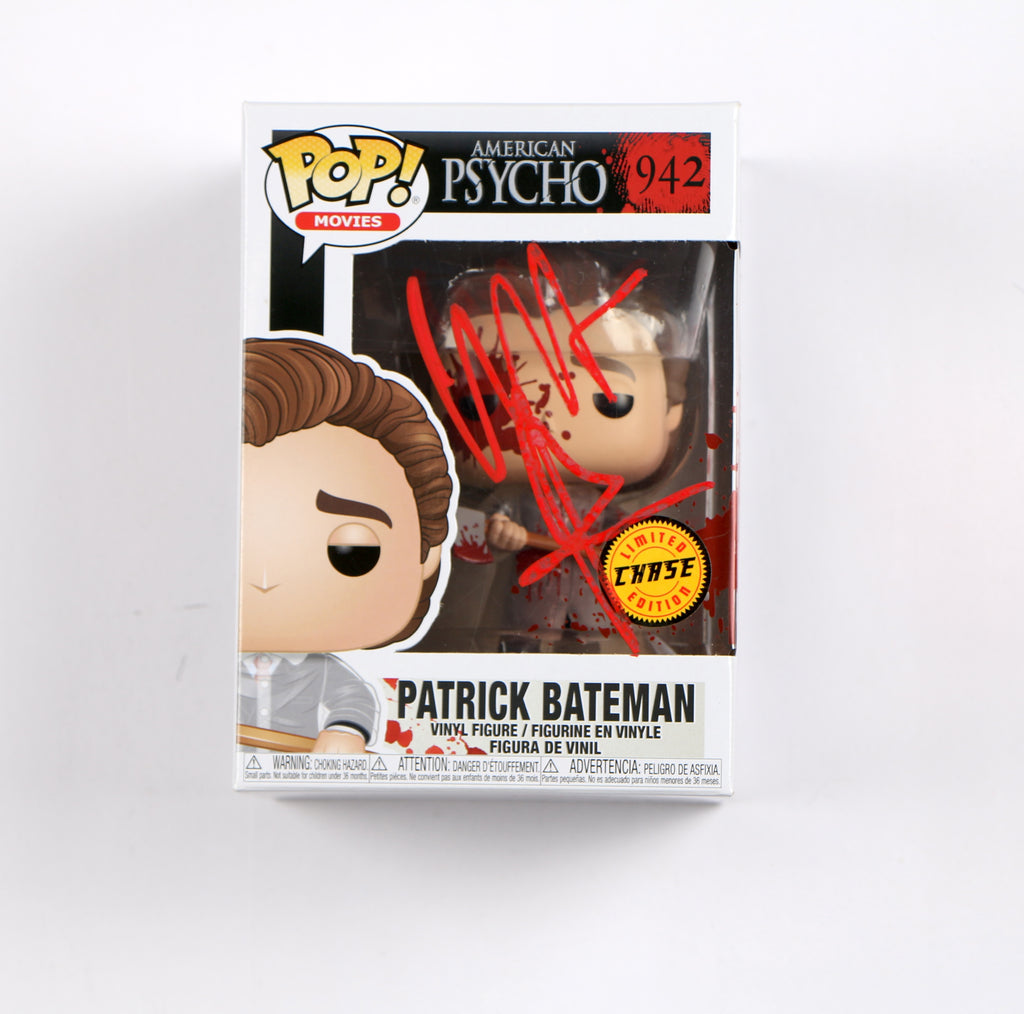 Christian Bale Signed Funko Pop 942 Patrick Bateman American Psycho Chase Beckett