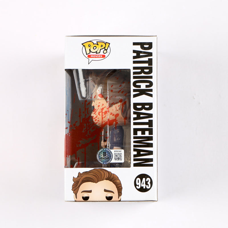 Christian Bale Signed Funko Pop 942 Patrick Bateman American Psycho Hot Topic Beckett