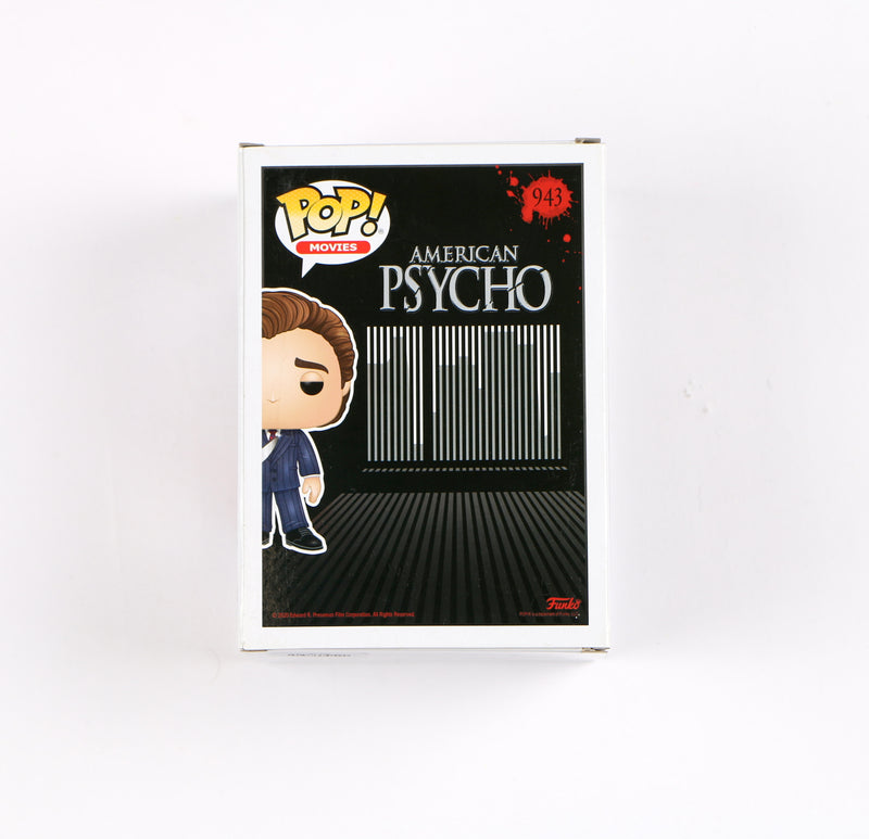Christian Bale Signed Funko Pop 942 Patrick Bateman American Psycho Hot Topic Beckett