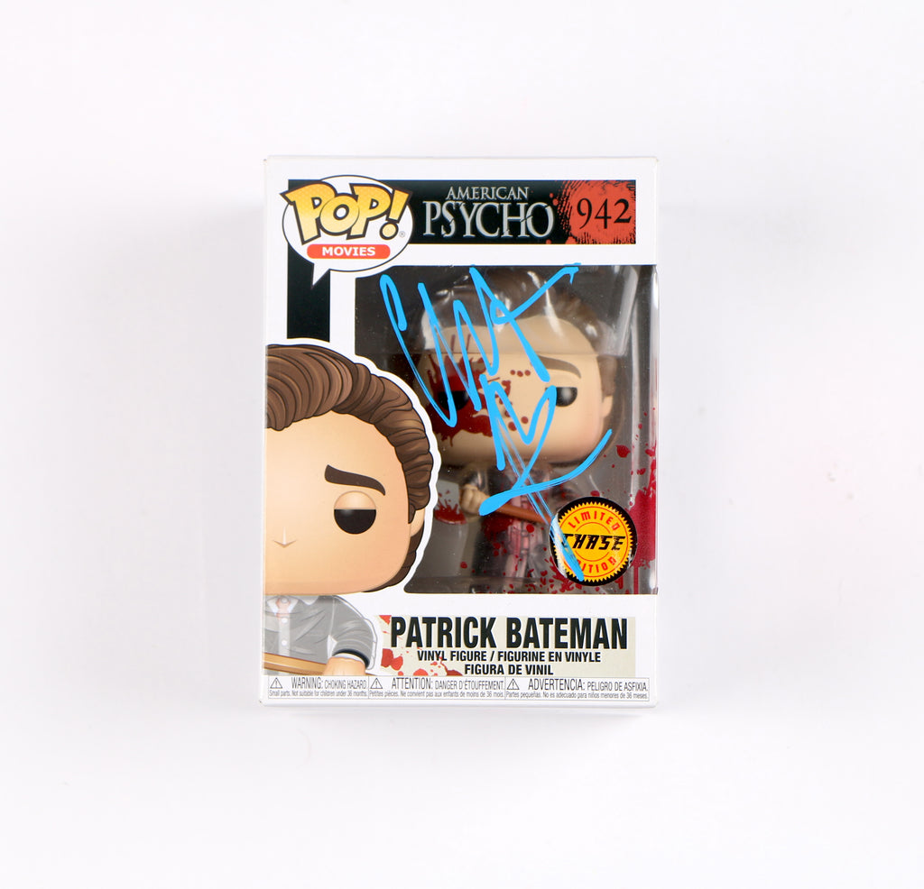 Christian Bale Signed Funko Pop 942 Patrick Bateman American Psycho Chase Beckett