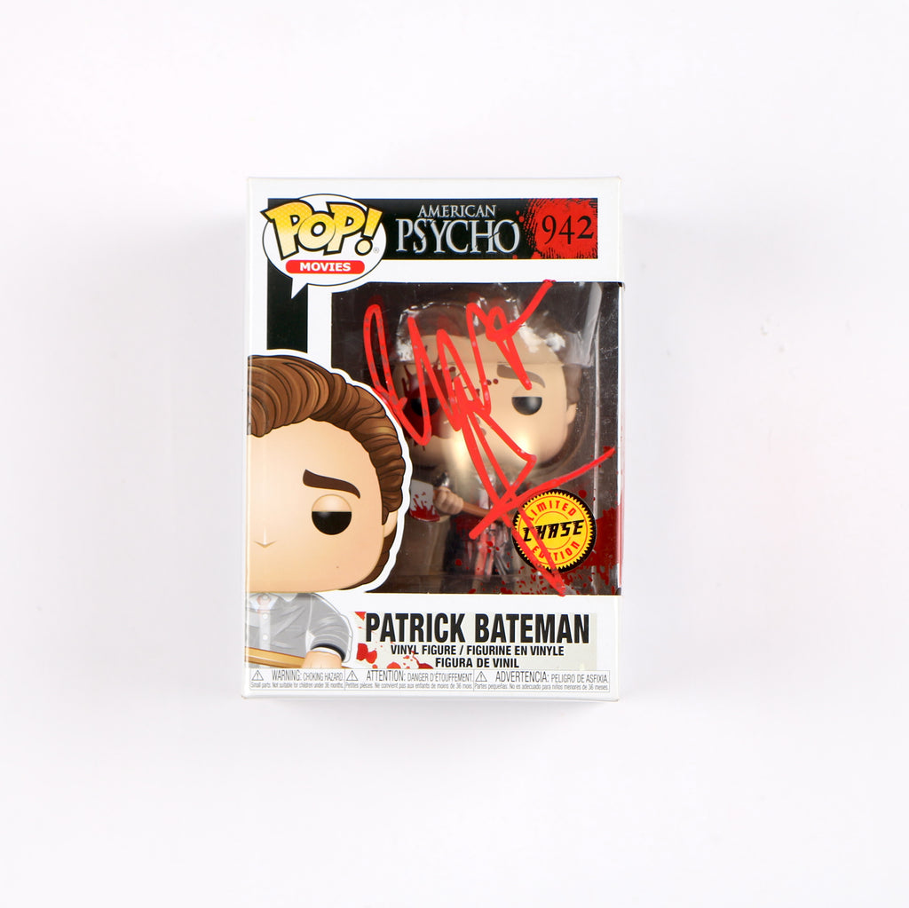 Christian Bale Signed Funko Pop 942 Patrick Bateman American Psycho Chase Beckett
