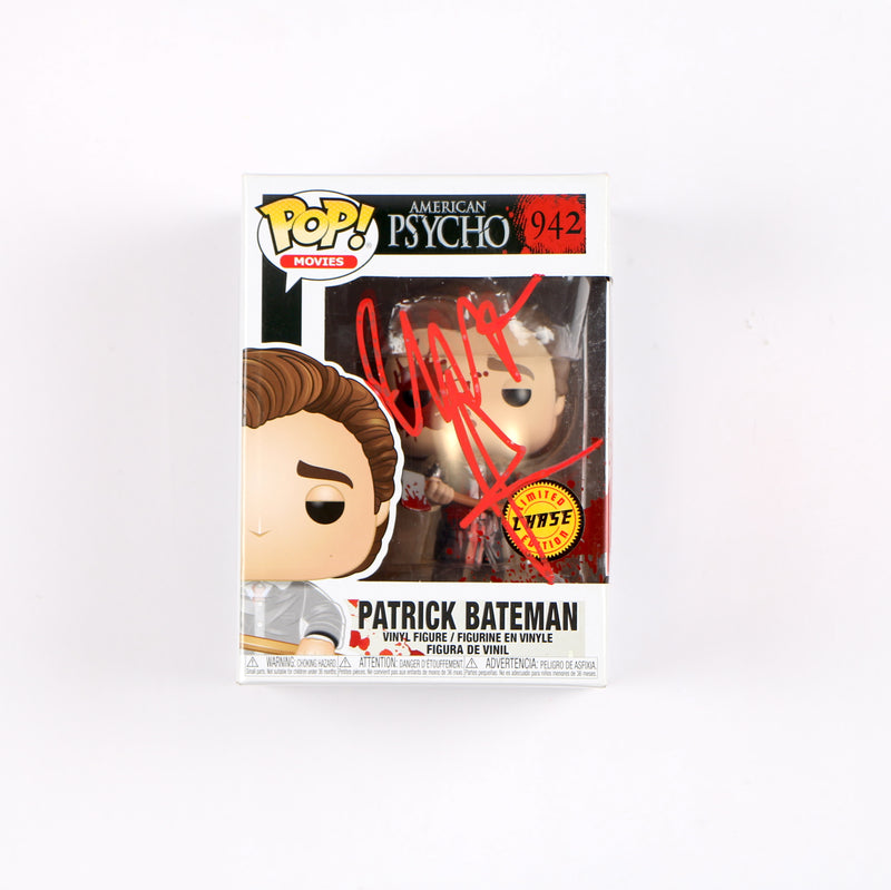 Christian Bale Signed Funko Pop 942 Patrick Bateman American Psycho Chase Beckett