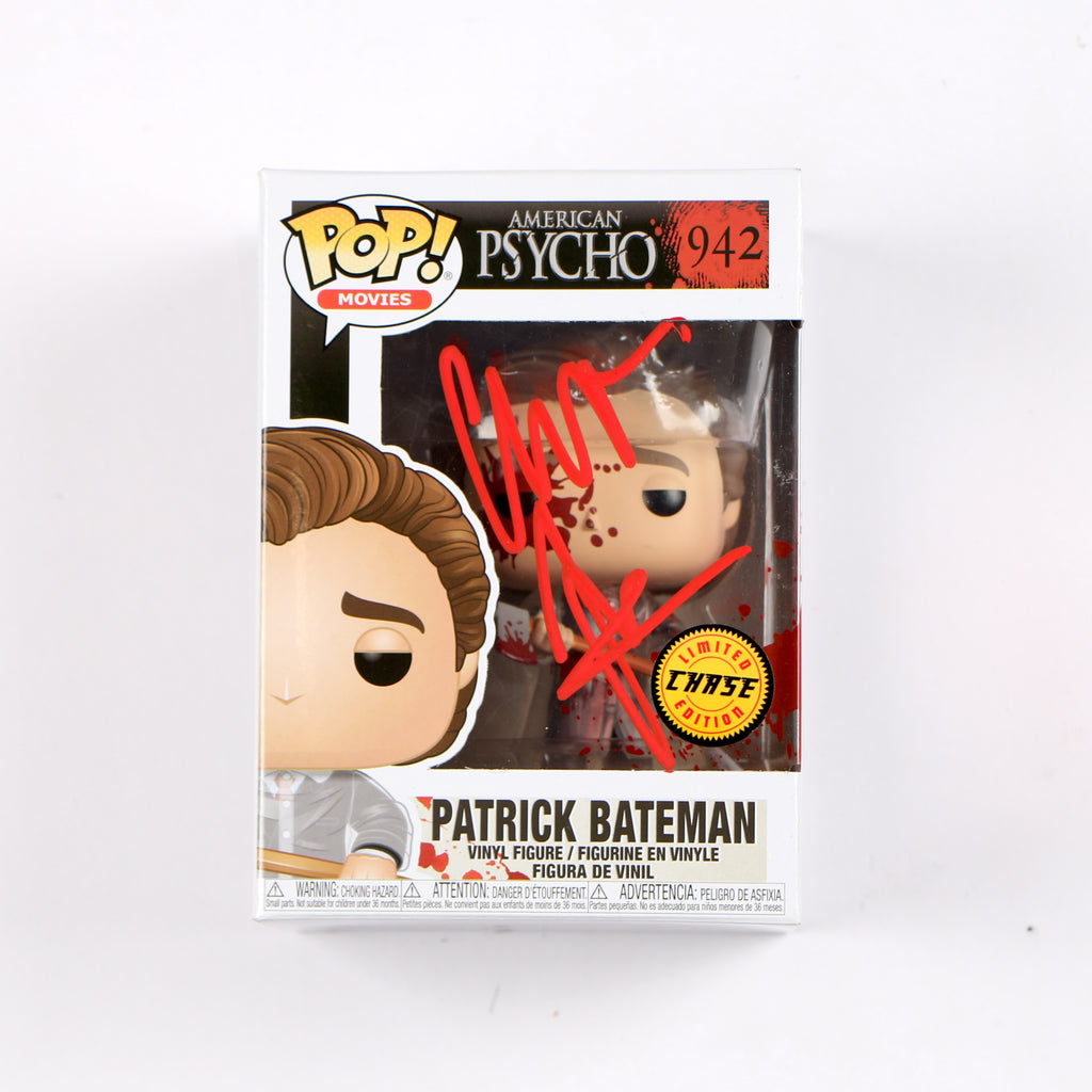 Christian Bale Signed Funko Pop 942 Patrick Bateman American Psycho Chase Beckett