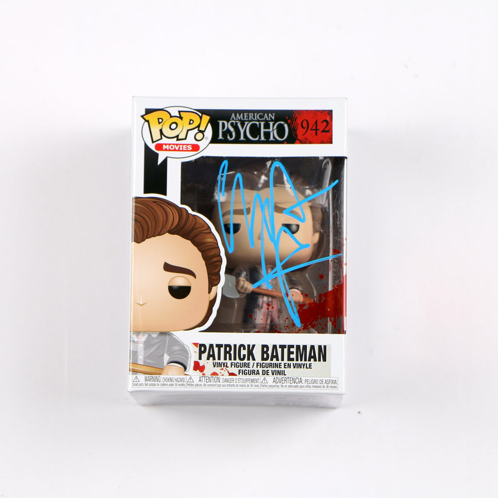 Christian Bale Signed Funko Pop 942 Patrick Bateman American Psycho Auto Beckett