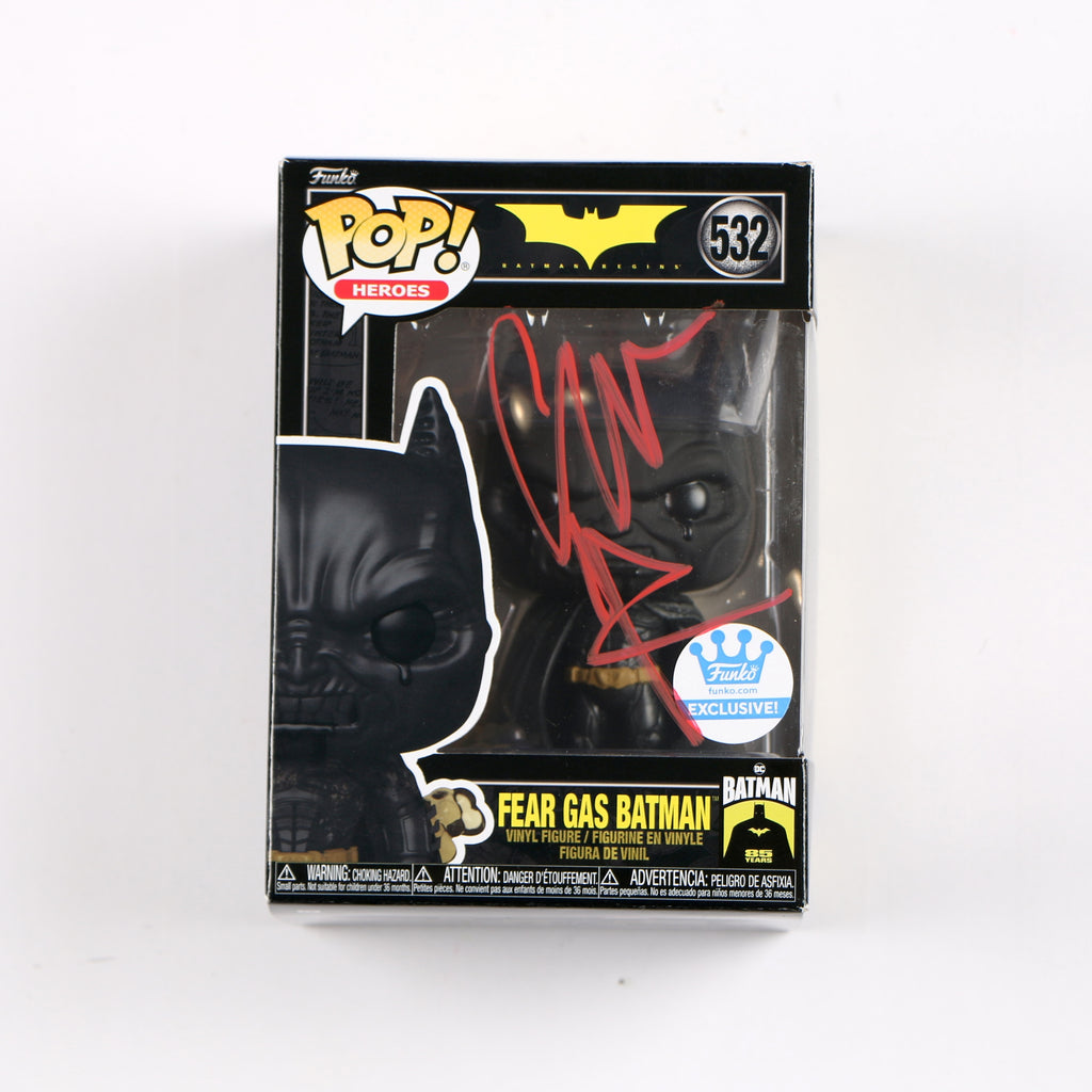 Christian Bale Signed Funko Pop 532 Fear Gas Batman Batman Begins Beckett