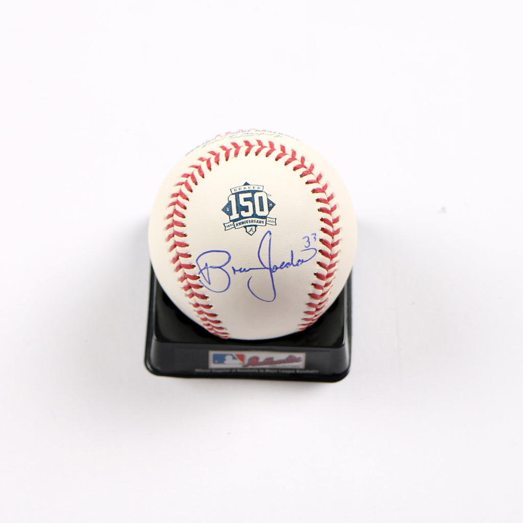 Brian Jordan Signed Baseball Atlanta Braves 150th Anniversary Falcons Beckett