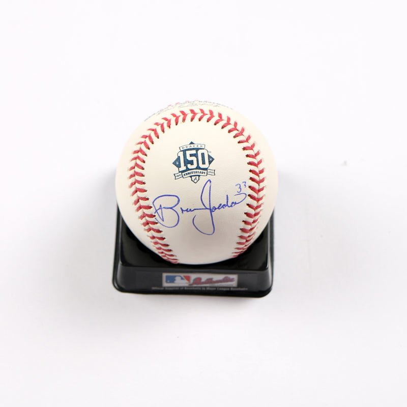 Brian Jordan Signed Baseball Atlanta Braves 150th Anniversary Falcons Beckett