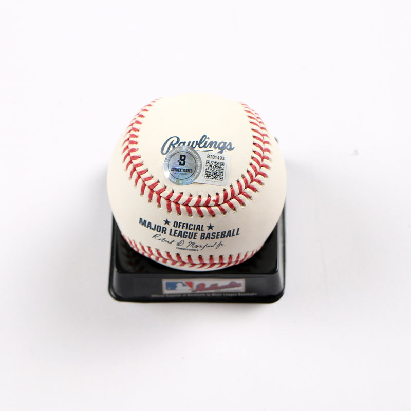 Brian Jordan Signed Baseball Atlanta Braves 150th Anniversary Falcons Beckett