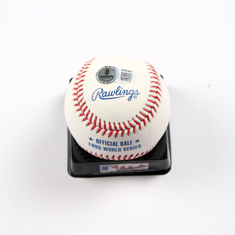Greg Maddux Signed Baseball 1995 World Series Atlanta Braves Maddux Auto Beckett