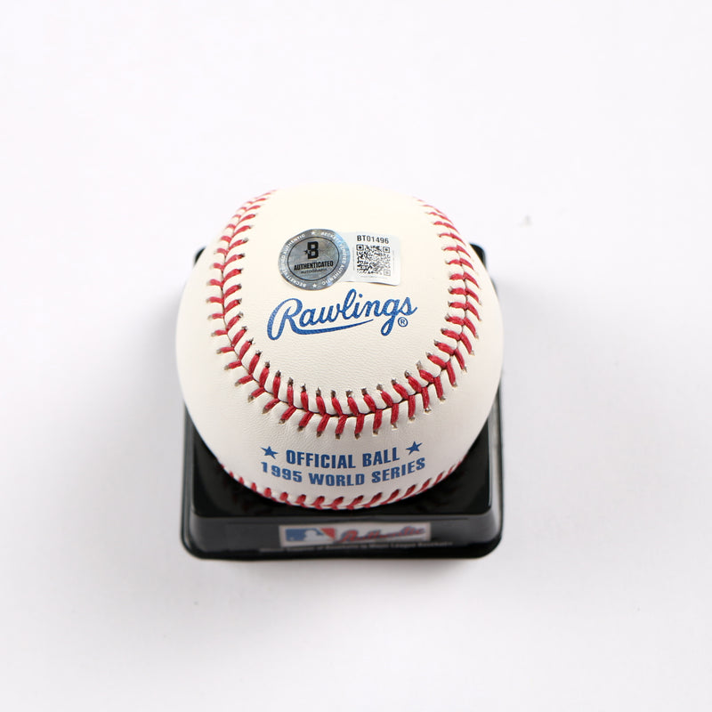 Greg Maddux Signed Baseball 1995 World Series Atlanta Braves Maddux Auto Beckett