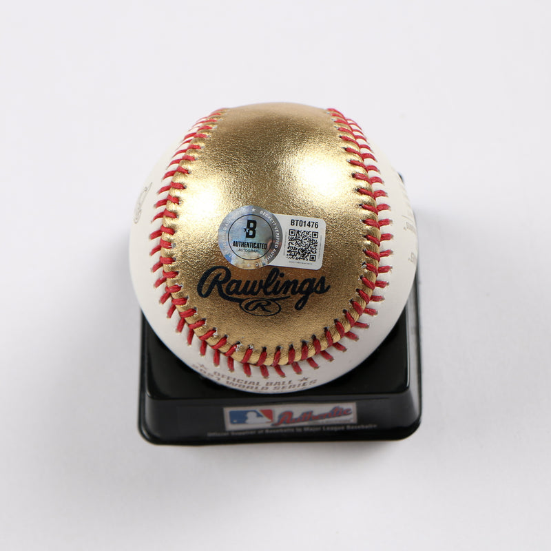 Jorge Soler Signed Baseball Gold Official 2021 World Series Atlanta Braves MVP