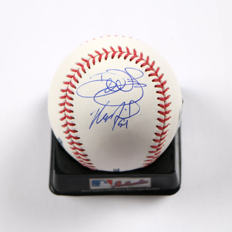Max Fried Devin Williams Signed Baseball OMLB New York Yankees Beckett
