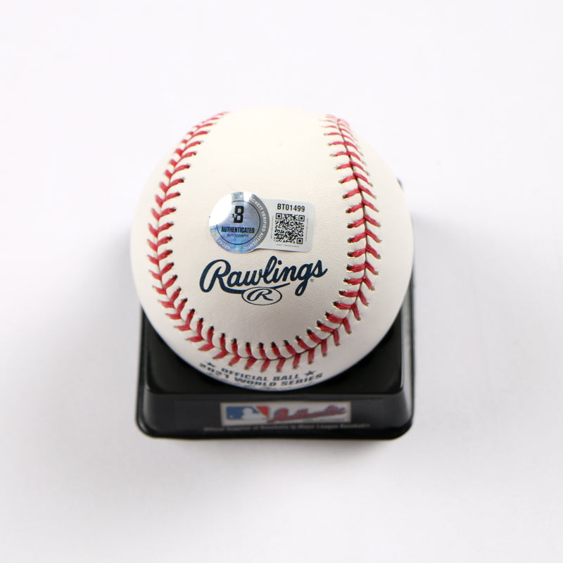 Travis d'Arnaud Signed Baseball 2021 World Series Atlanta Braves Beckett