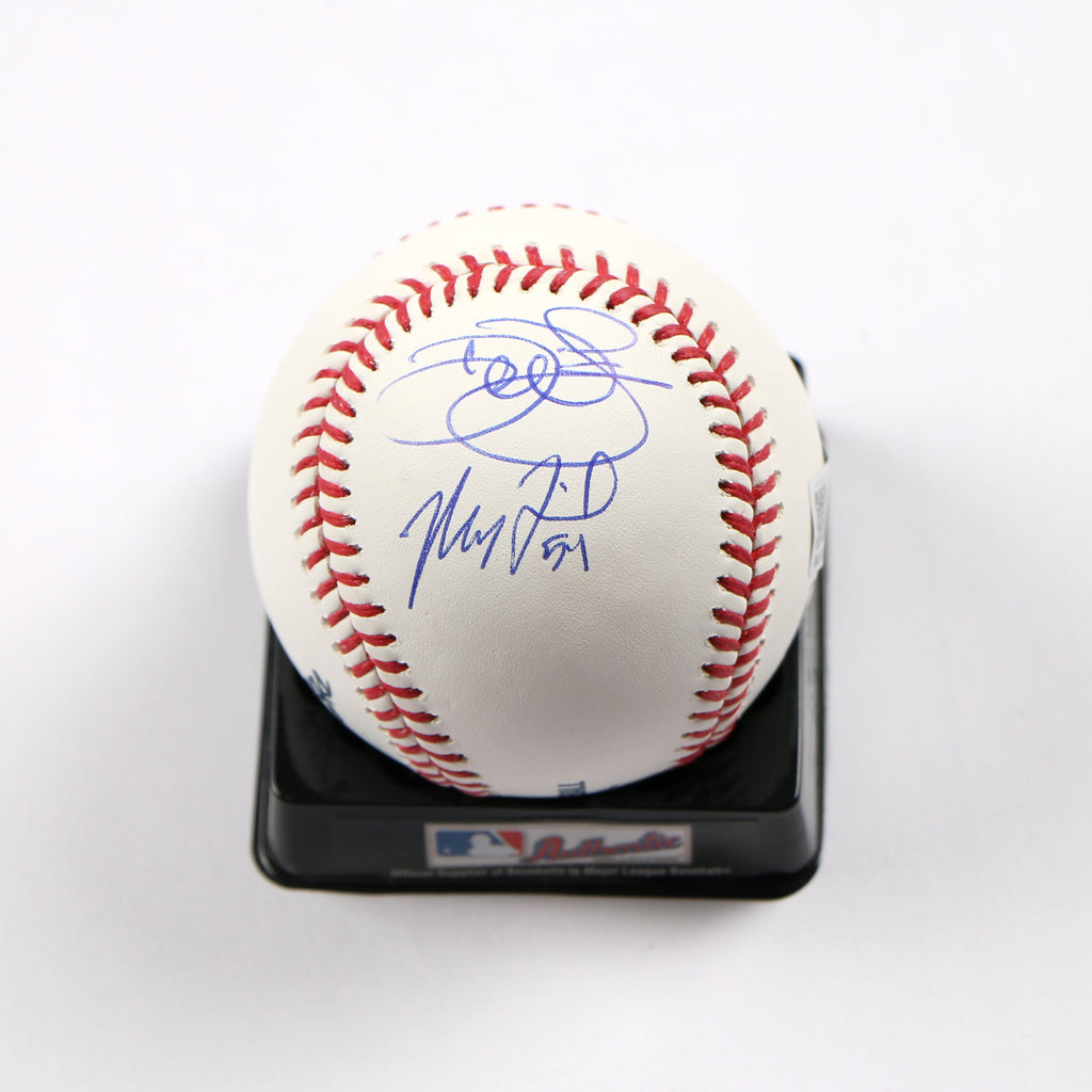 Devin Williams Max Fried Signed Baseball OMLB New York Yankees Beckett