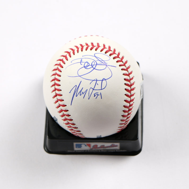Devin Williams Max Fried Signed Baseball OMLB New York Yankees Beckett