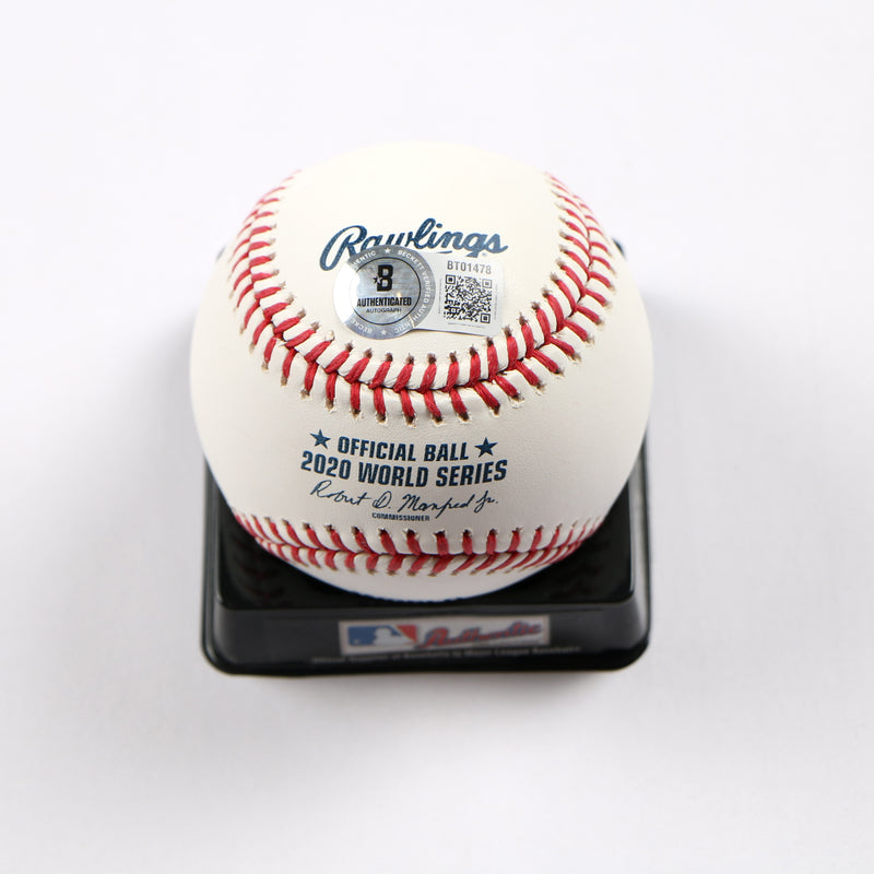 Chris Taylor Signed Baseball 2020 World Series Los Angelos Dodgers Auto Beckett