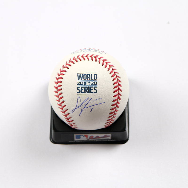 Chris Taylor Signed Baseball 2020 World Series Los Angelos Dodgers Auto Beckett