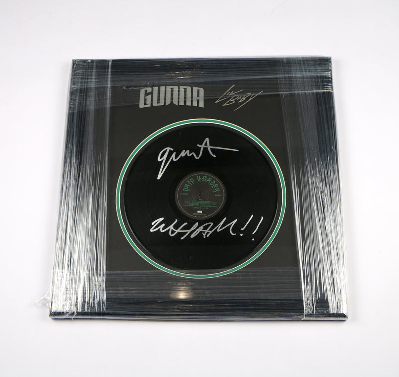 Gunna and Lil Baby Signed Vinyl Drip Harder Framed Vinyl Record Beckett