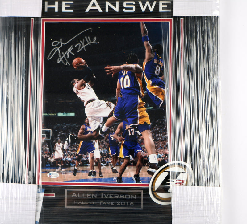Allen Iverson Signed Photo Framed Philadelphia 76ers HOF 16 Iverson Beckett