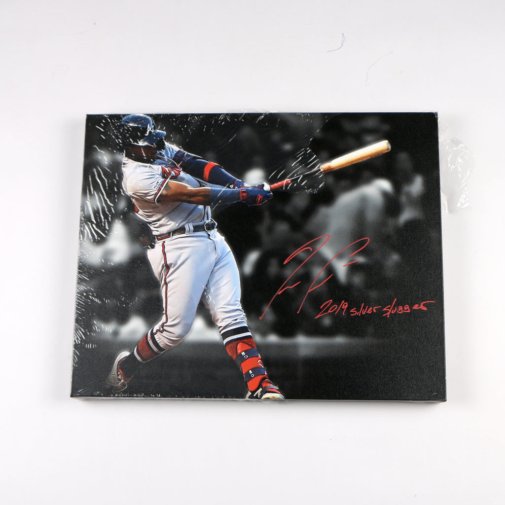 Ronald Acuna JR Signed Canvas Photo Atlanta Braves Acuna Auto Beckett