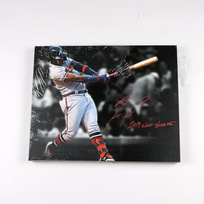 Ronald Acuna JR Signed Canvas Photo Atlanta Braves Acuna Auto Beckett