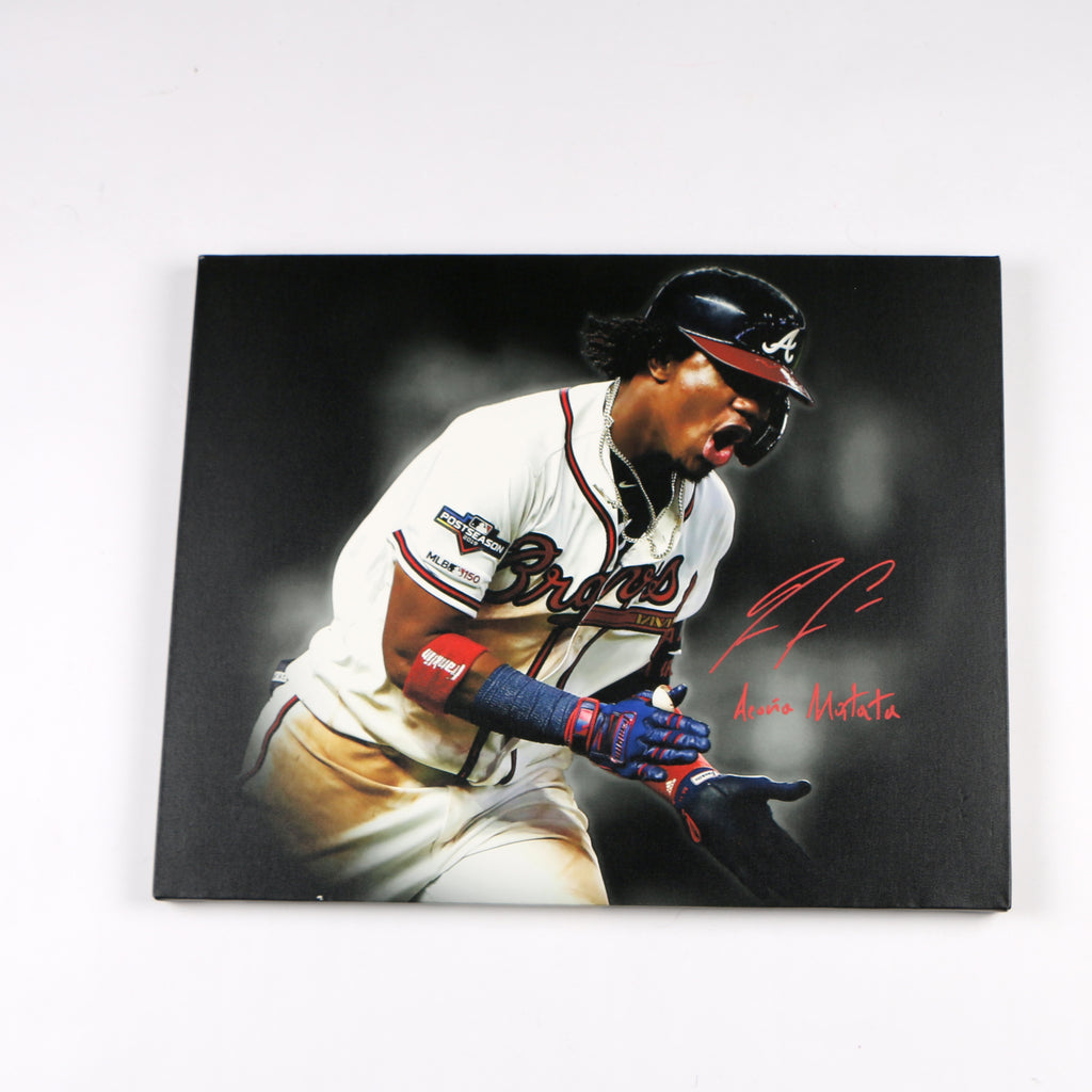 Ronald Acuna JR Signed Canvas Photo Atlanta Braves Acuna Auto Beckett